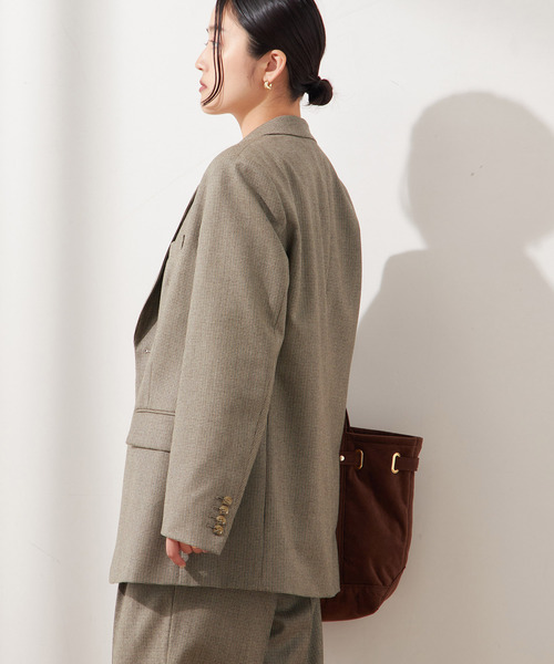 journal standard L'essage(ジャーナルスタンダードレサージュ)の「チェックジャケット(テーラードジャケット・レディース・ブラウン系その他・38/36)」の6枚目の写真