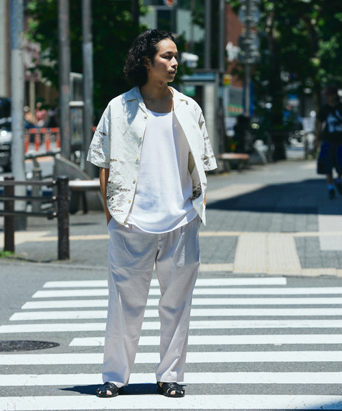 JOURNAL STANDARD relume（ジャーナルスタンダード　レリューム）の「リネンブレンド 1タック ”レイジー” パンツ（スラックス・メンズ・ライトグレー/ブルー/ブラック/カーキ・SMALL/MEDIUM/LARGE）」の21枚目の写真