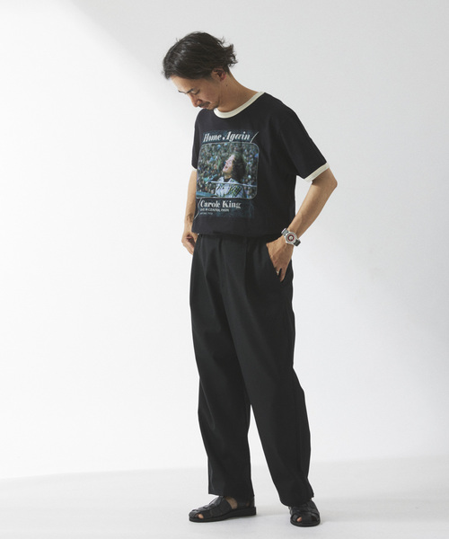 JOURNAL STANDARD relume（ジャーナルスタンダード　レリューム）の「リネンブレンド 1タック ”レイジー” パンツ（スラックス・メンズ・ライトグレー/ブルー/ブラック/カーキ・SMALL/MEDIUM/LARGE）」の6枚目の写真