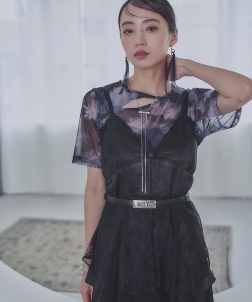 【新品•タグ付】HARE レースドッキングキャミビスチェ ブラック 黒 •完売品 レースレイヤーキャミビスチェ(HARE)（キャミソール）｜HARE（ハレ）の