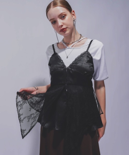 MAISON SPECIAL/ミックスレースキャミ/ビスチェ/バレエコア MAISON SPECIAL/ミックスレースキャミ/ビスチェ/バレエコア