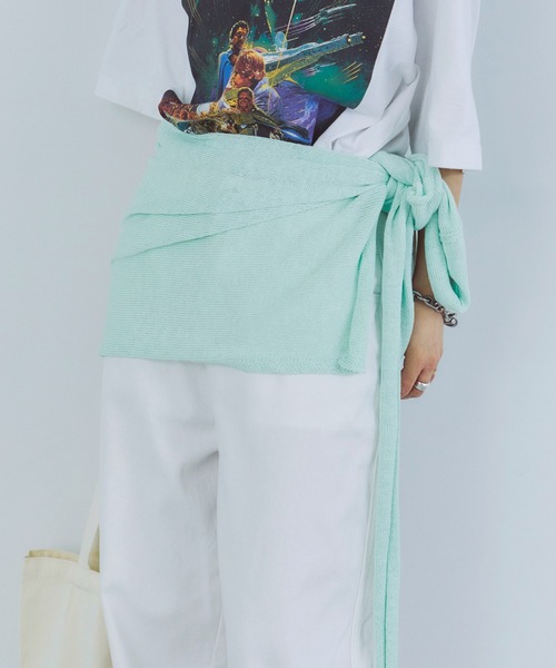 LIENCOEUR（リアンクール）の「レイヤードニットビスチェ/ラップスカート（チューブトップ・レディース・ミント/ベージュ/ブラック/ブラウン/グレー・FREE）」の7枚目の写真