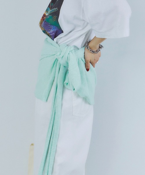 LIENCOEUR（リアンクール）の「レイヤードニットビスチェ/ラップスカート（チューブトップ・レディース・ミント/ベージュ/ブラック/ブラウン/グレー・FREE）」の8枚目の写真