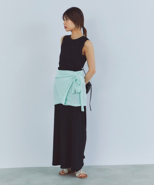 LIENCOEUR（リアンクール）の「レイヤードニットビスチェ/ラップスカート（チューブトップ・レディース・ミント/ベージュ/ブラック/ブラウン/グレー・FREE）」の19枚目の写真