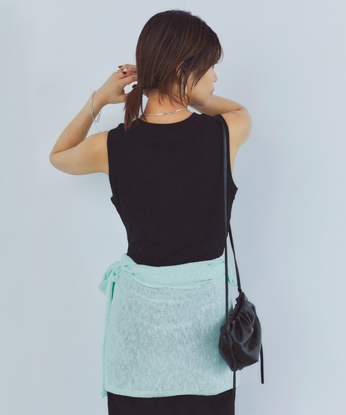 LIENCOEUR（リアンクール）の「レイヤードニットビスチェ/ラップスカート（チューブトップ・レディース・ミント/ベージュ/ブラック/ブラウン/グレー・FREE）」の10枚目の写真