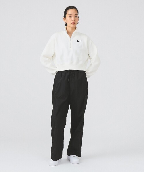 NIKE（ナイキ）の「【WEB限定】NIKE / 1/2ジップ クロップ スウェットシャツ（スウェット・レディース・ホワイト/ブラック・MEDIUM/LARGE）」の3枚目の写真
