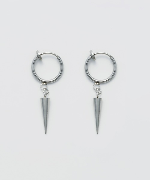WYZ surgical stainless(ダブリューワイジィーサージカルステンレス)の「【 金属アレルギー対応 】トーンモチーフ フープイヤリング サージカルステンレス(両耳用)(イヤリング・メンズ・シルバー・FREE)」の5枚目の写真