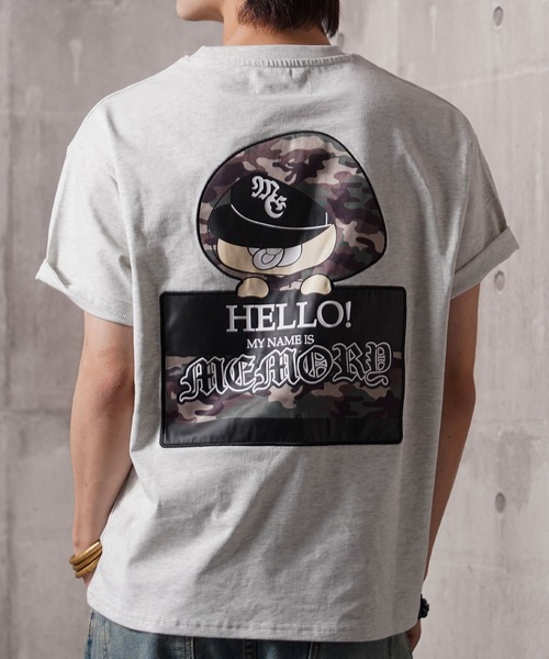 #MEMORY（メモリー）の「【MEMORY】カモフラバブ 半袖 Tシャツ / Camouflage Bub S/S Tee / ヘビーウェイト コンパクトTシャツ（Tシャツ/カットソー・メンズ・ホワイト/ブラック/チャコールグレー/ホワイト系・M/L/XL）」の2枚目の写真