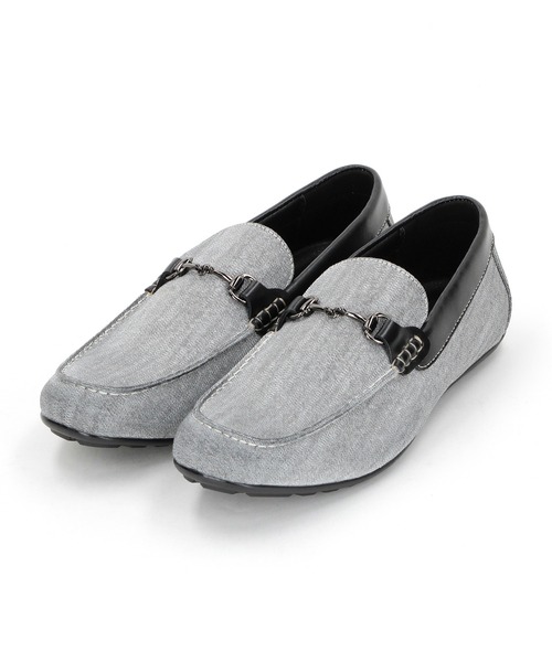 HIDEAWAYS NICOLE(ハイダウェイニコル)の「ビットドライビングシューズ(ローファー・メンズ・チャコールグレー/ネイビー/ホワイト/ブラウン・26.5cm/27.5cm/25.5cm)」の2枚目の写真