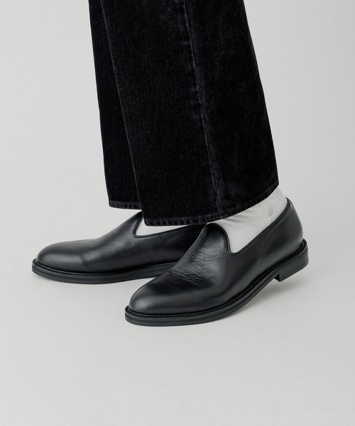 ADAM ET ROPE'(アダムエロペ)の「レザースリッポン(スリッポン・メンズ・ブラック/ブラック系その他2・41/40/43/42)」の4枚目の写真