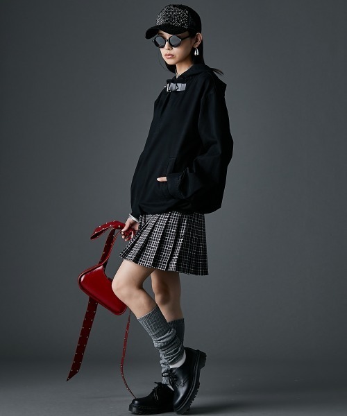 GEVS.（ジェイヴィス）の「綿100％ベルト付アノラックパーカー＜大きいサイズ有＞GEVS.（パーカー・レディース・ベージュ/ブラック・L/M/5L/4L/3L/LL）」の11枚目の写真