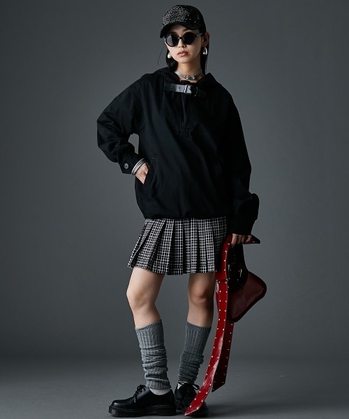 GEVS.（ジェイヴィス）の「綿100％ベルト付アノラックパーカー＜大きいサイズ有＞GEVS.（パーカー・レディース・ベージュ/ブラック・L/M/5L/4L/3L/LL）」の13枚目の写真