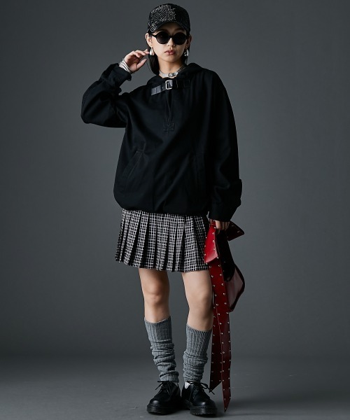 GEVS.（ジェイヴィス）の「綿100％ベルト付アノラックパーカー＜大きいサイズ有＞GEVS.（パーカー・レディース・ベージュ/ブラック・L/M/5L/4L/3L/LL）」の14枚目の写真