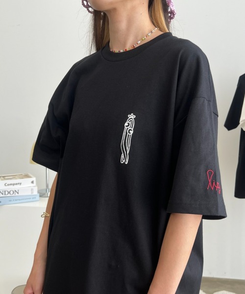 セール】ニンジンくん ワンポイント刺繍入り オーバーサイズ 半袖T