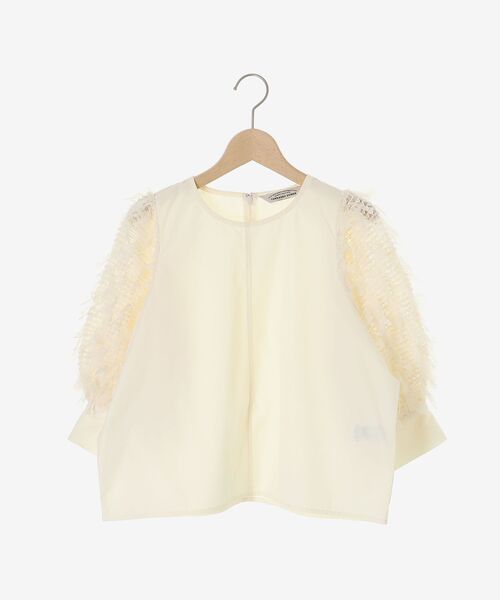 le.coeur blanc（ルクールブラン）の「TORRAZZO DONNA袖チュールブラウス（シャツ/ブラウス・レディース・アイボリー/ブラック・38）」の14枚目の写真