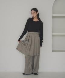 hellam | ラップスカートレイヤードパンツ(その他パンツ)