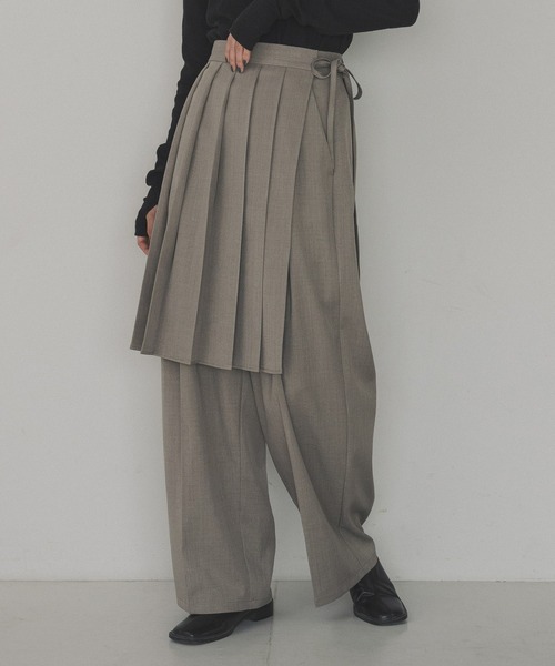 hellam(へラム)の「ラップスカートレイヤードパンツ(その他パンツ・レディース・チャコール/ベージュ/ブラウン/ブラック・FREE)」の17枚目の写真