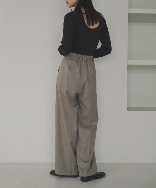 hellam(へラム)の「ラップスカートレイヤードパンツ(その他パンツ・レディース・チャコール/ベージュ/ブラウン/ブラック・FREE)」の13枚目の写真