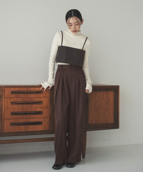 hellam(へラム)の「ラップスカートレイヤードパンツ(その他パンツ・レディース・チャコール/ベージュ/ブラウン/ブラック・FREE)」の22枚目の写真