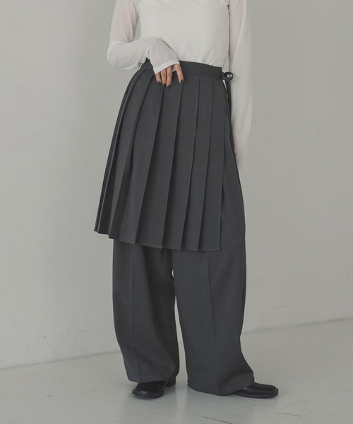 ラップスカートレイヤードパンツ（その他パンツ）｜hellam（へラム）の