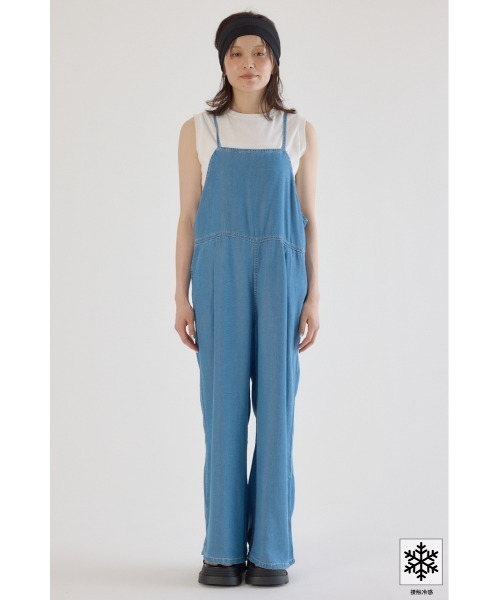 RODEO CROWNS WIDE BOWL（ロデオクラウンズワイドボウル）の「クールデニムリボンサロペット（つなぎ/オールインワン・レディース・ブルー/ブラック・FREE）」の15枚目の写真
