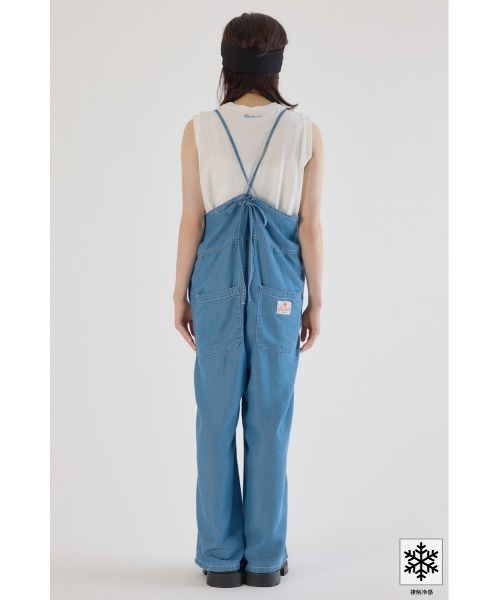RODEO CROWNS WIDE BOWL（ロデオクラウンズワイドボウル）の「クールデニムリボンサロペット（つなぎ/オールインワン・レディース・ブルー/ブラック・FREE）」の17枚目の写真