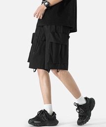 THE HITSS（ヒッツ）の「ルーズフィット フラップポケット カーゴショーツ / ハーフパンツ（カーゴパンツ）」