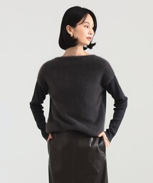 Demi-Luxe BEAMS | フラッフィー ボートネック ニット(ニット/セーター)