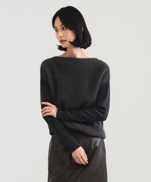 セール】【1/1値下げ】フラッフィー ボートネック ニット（ニット