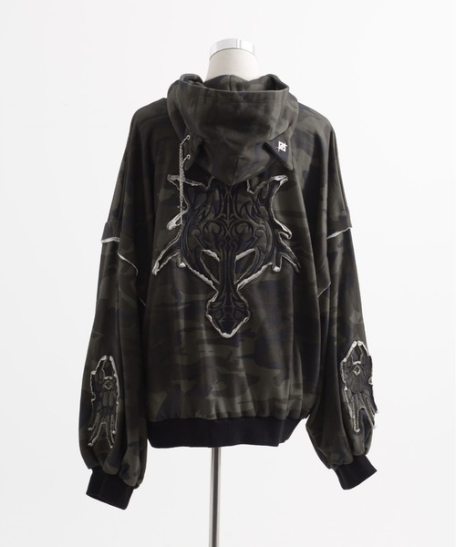 REFLEM 猫耳 ジップパーカー REFLEM/レフレム』猫耳ZIPパーカー/ジップアップパーカー