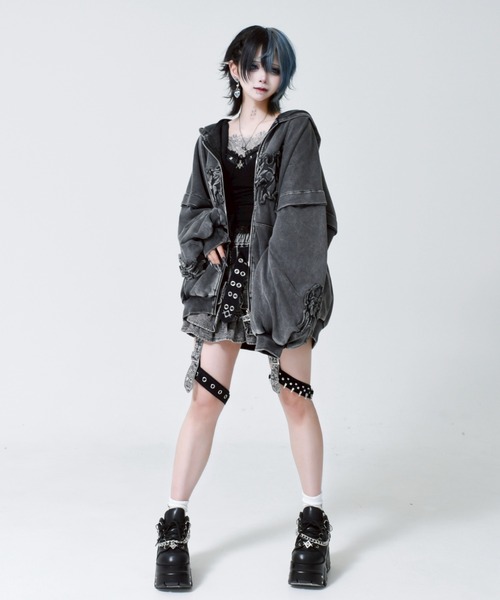 REFLEM/レフレム』猫耳ZIPパーカー/ジップアップパーカー