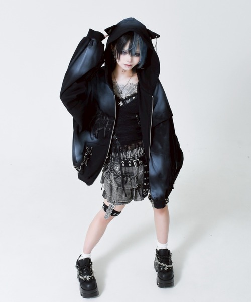 REFLEM/レフレム』猫耳ZIPパーカー/ジップアップパーカー（パーカー