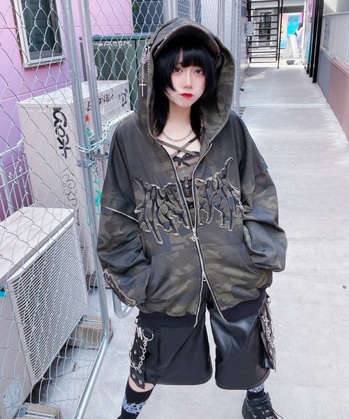 REFLEM猫耳ZIPパーカー/ジップアップパーカー REFLEM/レフレム』猫耳ZIPパーカー/ジップアップパーカー（パーカー