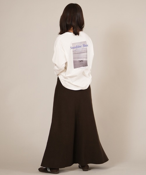 ムラサキスポーツ(ムラサキスポーツ)の「RIKKA FEMME/リッカファム フォトロンT バックプリントTシャツ RF25FW05(Tシャツ/カットソー・レディース・ホワイト系その他/ホワイト系その他2・FREE)」の7枚目の写真