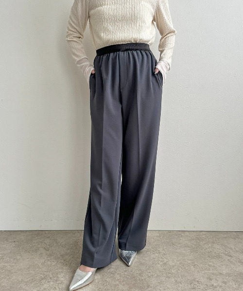 LHELBIE(レルビエ)の「ストレッチジョーゼットパンツ(その他パンツ・レディース・ブラック/レッド/チャコールグレー・M)」の20枚目の写真