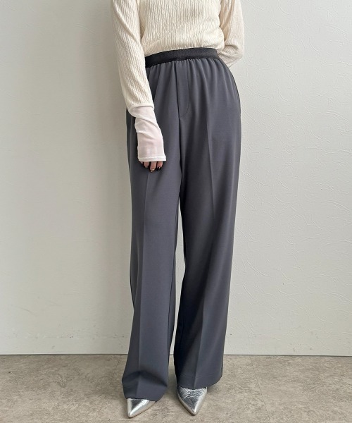LHELBIE(レルビエ)の「ストレッチジョーゼットパンツ(その他パンツ・レディース・ブラック/レッド/チャコールグレー・M)」の11枚目の写真