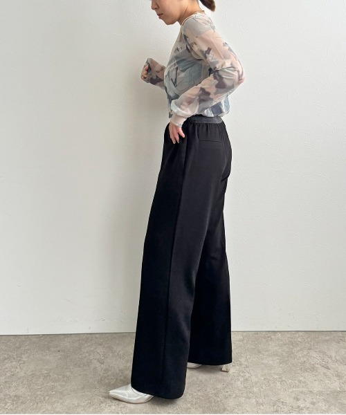 LHELBIE(レルビエ)の「ストレッチジョーゼットパンツ(その他パンツ・レディース・ブラック/レッド/チャコールグレー・M)」の14枚目の写真