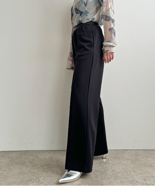LHELBIE(レルビエ)の「ストレッチジョーゼットパンツ(その他パンツ・レディース・ブラック/レッド/チャコールグレー・M)」の8枚目の写真