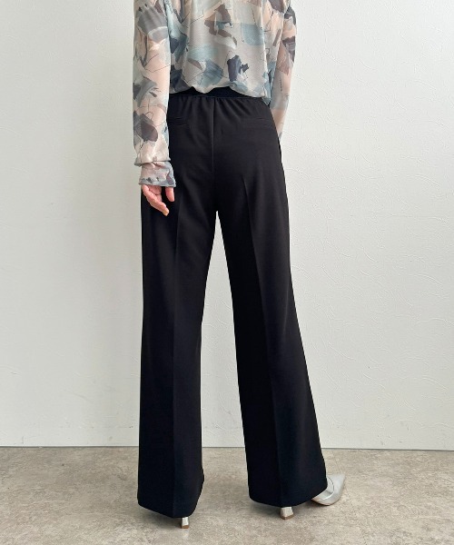 LHELBIE(レルビエ)の「ストレッチジョーゼットパンツ(その他パンツ・レディース・ブラック/レッド/チャコールグレー・M)」の9枚目の写真