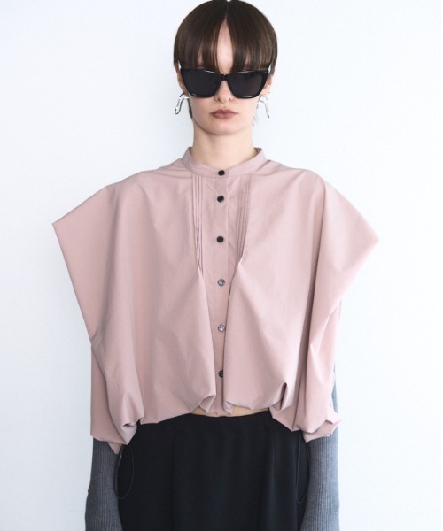 Muel Chic(ミュエルシック)の「Mio balloon shirt ミオバルーンシャツ(シャツ/ブラウス・レディース・グレイッシュベージュ/スモークピンク/ネイビー/ホワイト・FREE)」の4枚目の写真