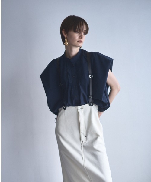 Muel Chic(ミュエルシック)の「Mio balloon shirt ミオバルーンシャツ(シャツ/ブラウス・レディース・グレイッシュベージュ/スモークピンク/ネイビー/ホワイト・FREE)」の21枚目の写真