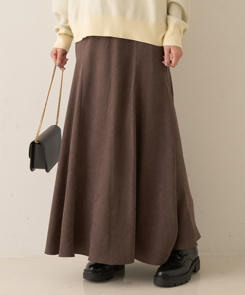 Rouge vif Anna(ルージュヴィフアンナ)の「【定番人気】【2025AW】切替マキシスカート(スカート・レディース・ブラウン/チャコールグレー/アイボリー・フリー)」の3枚目の写真