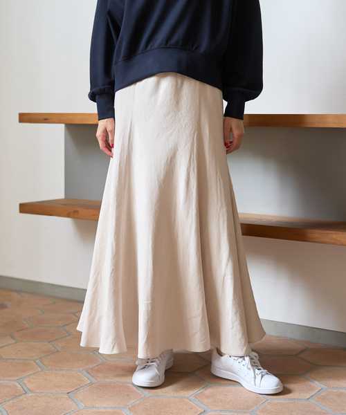 Rouge vif Anna(ルージュヴィフアンナ)の「【定番人気】【2025AW】切替マキシスカート(スカート・レディース・ブラウン/チャコールグレー/アイボリー・フリー)」の2枚目の写真