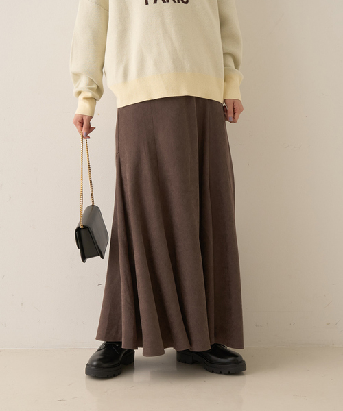 Rouge vif Anna(ルージュヴィフアンナ)の「【定番人気】【2025AW】切替マキシスカート(スカート・レディース・ブラウン/チャコールグレー/アイボリー・フリー)」の22枚目の写真