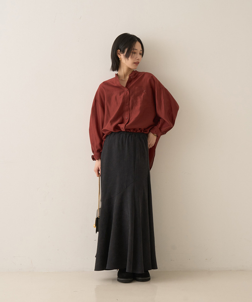 Rouge vif Anna(ルージュヴィフアンナ)の「【定番人気】【2025AW】切替マキシスカート(スカート・レディース・ブラウン/チャコールグレー/アイボリー・フリー)」の14枚目の写真