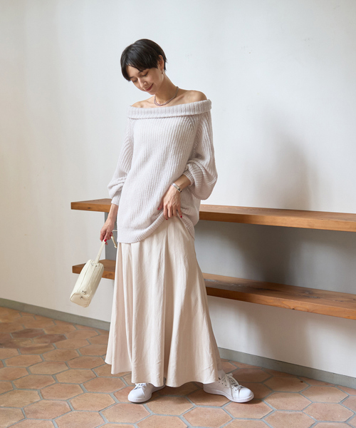 Rouge vif Anna(ルージュヴィフアンナ)の「【定番人気】【2025AW】切替マキシスカート(スカート・レディース・ブラウン/チャコールグレー/アイボリー・フリー)」の19枚目の写真