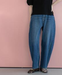 OPAQUE.CLIP | ストレッチバレルレッグデニム【洗濯機洗い可】(デニムパンツ)