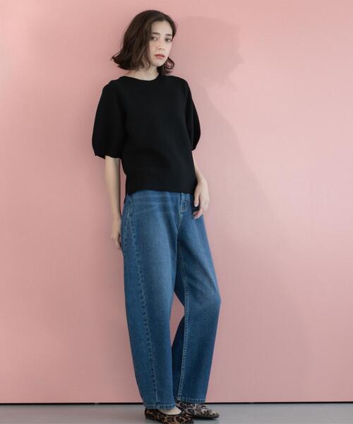 OPAQUE.CLIP（オペークドットクリップ）の「ストレッチバレルレッグデニム【洗濯機洗い可】（デニムパンツ・レディース・スミクロ/ブルー系その他・36/38/40/42）」の13枚目の写真