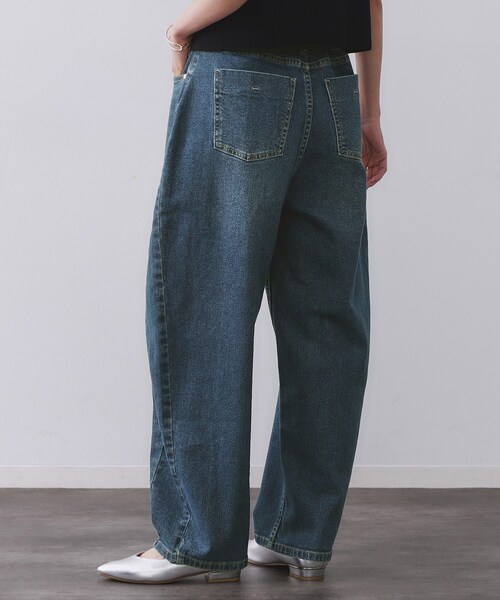 OPAQUE.CLIP（オペークドットクリップ）の「ストレッチバレルレッグデニム【洗濯機洗い可】（デニムパンツ・レディース・スミクロ/ブルー系その他・36/38/40/42）」の21枚目の写真