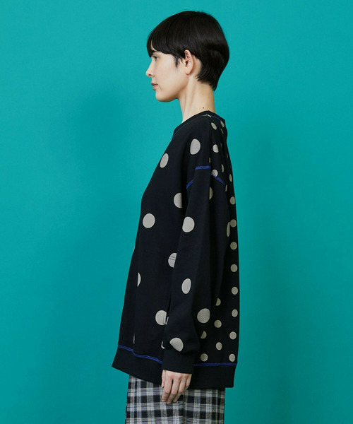 FRAPBOIS（フラボア）の「ステッチドット カットソー（Tシャツ/カットソー・レディース・ブラック/ミント・1/2）」の3枚目の写真